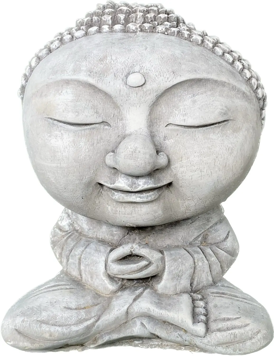 Artikelbild 10 des Artikels “Nima - Sitzender Mönch mit großem Kopf, 20 cm H | Steinguss “